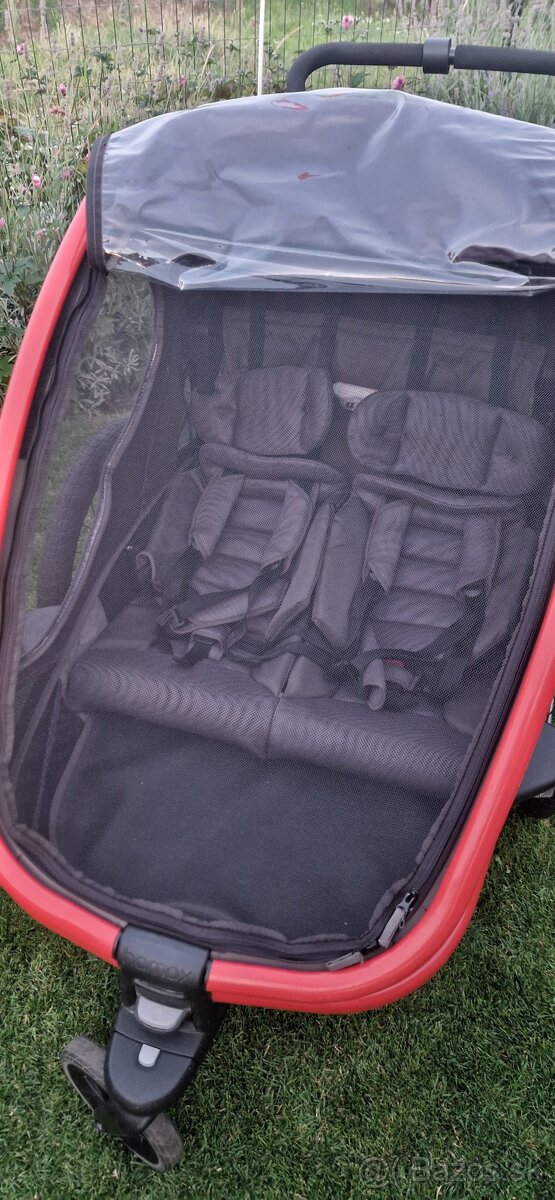 Hamax Outback cyklovozík pre 2 deti TOP stav, komplet výbava - 2