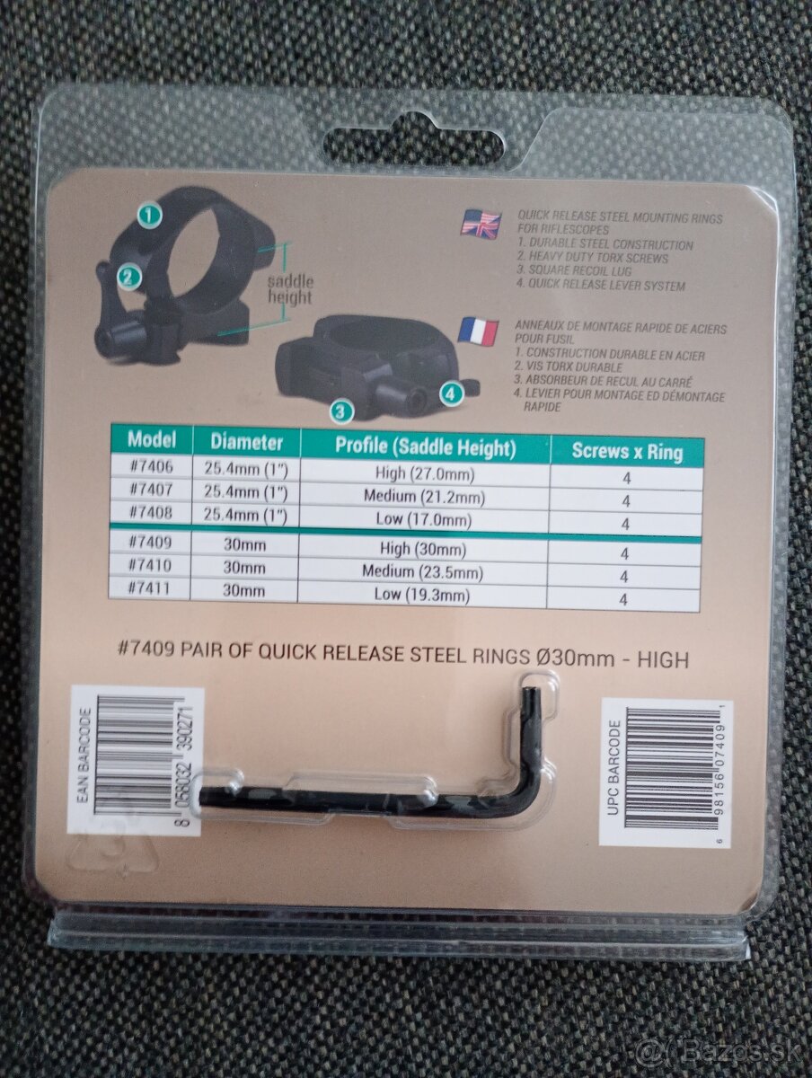 Weaver montáž 30 mm - 2