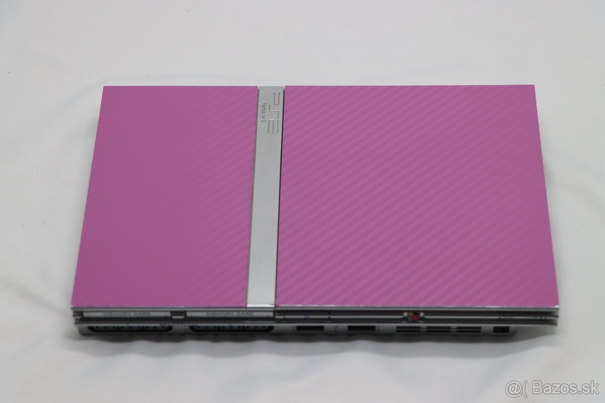 PS2 Slim SCPH-70004 silver + 2 ovládače + FMCB karta - 2