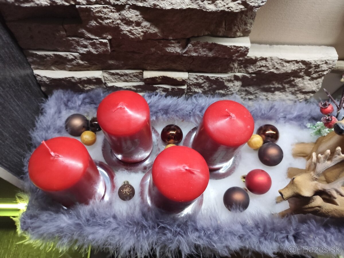 Vianočná adventná dekorácia Jelene - 2