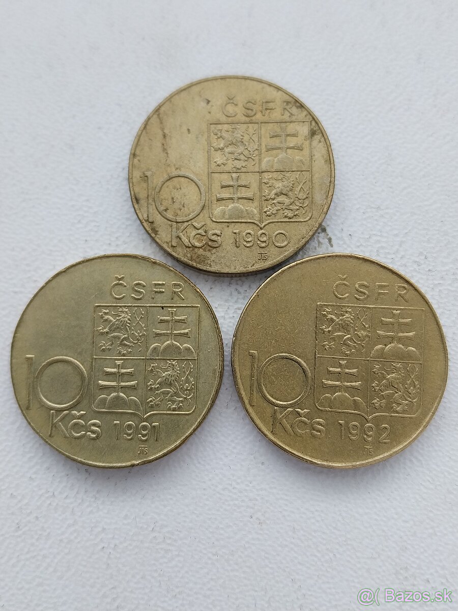 Mince 10 kčs - 2