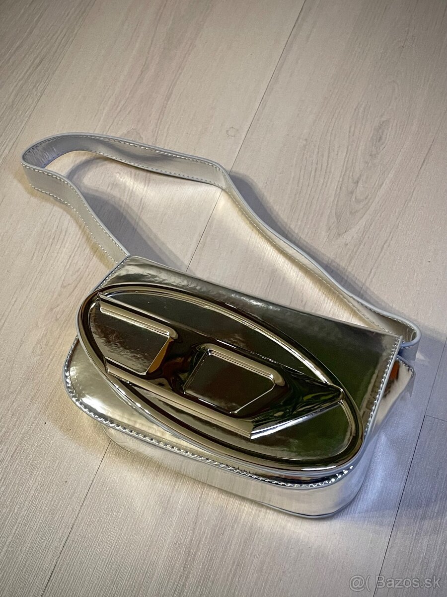 Chromová/strieborná Diesel kabelka - 2