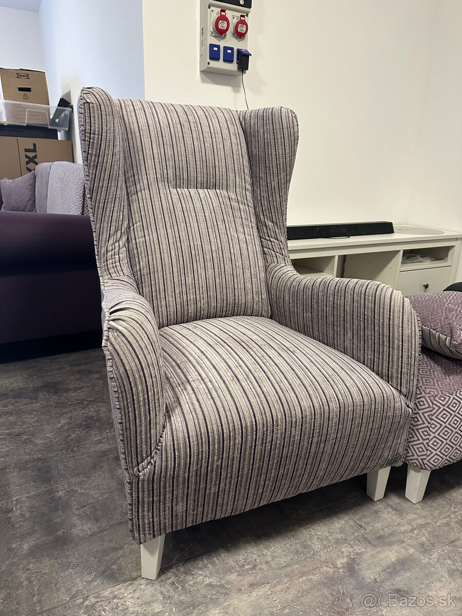 Predám kreslo aj s taburetkou 🛋️ - 2