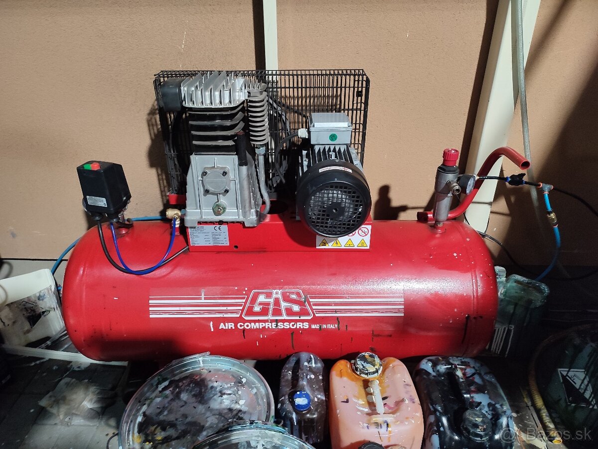 Predám kompresor dvojvalec 4kw motor - 2