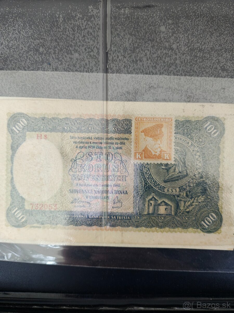 Sto korún 1940 Masaryk 2 kusy - 2
