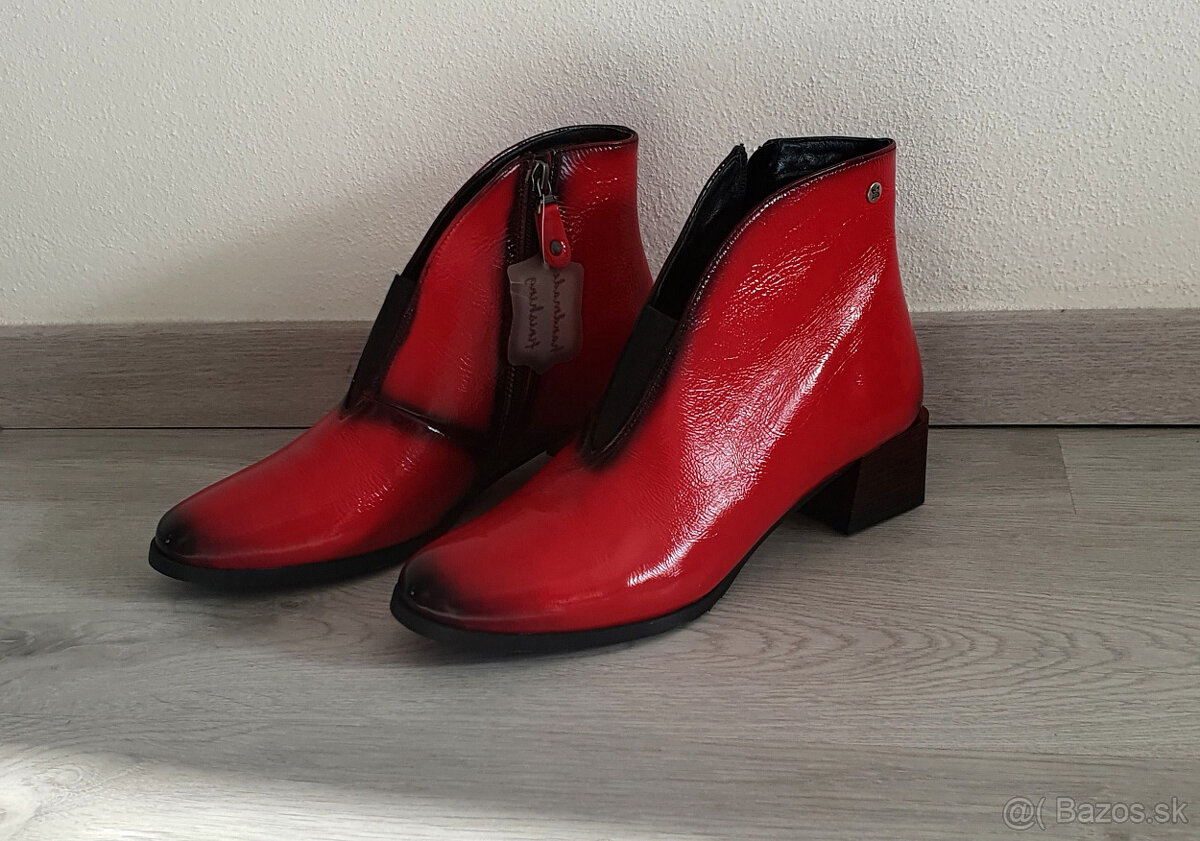 Kožené členkové čižmy Maciejka v.40 - 2