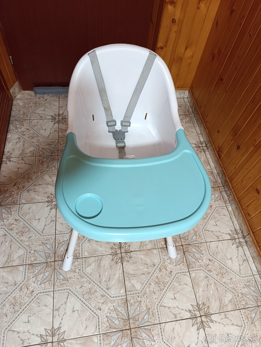 Detská jedálenská stolička - modrá - 2