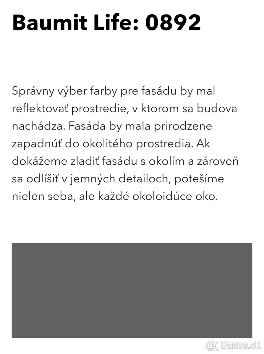 Fasádna omietka Baumit life 0892 - 2