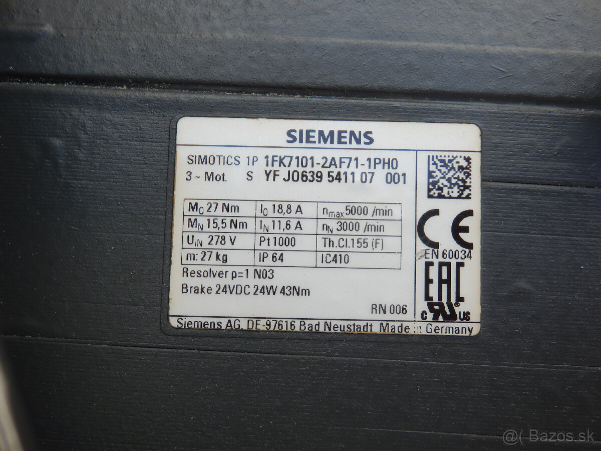 Servomotor SIMOTICS 1FK7101-2AF71-1PH0 - 2