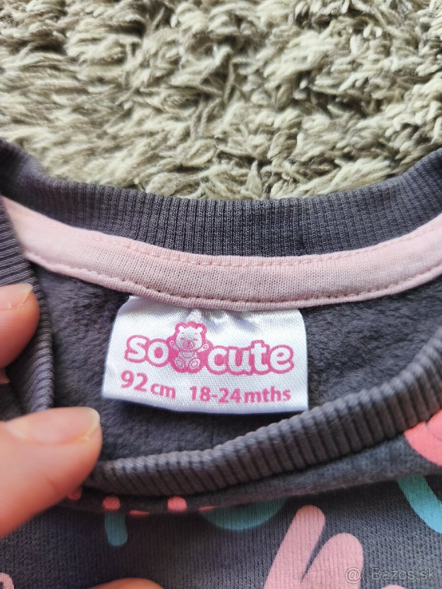 Dievčenská zateplená mikina - 2