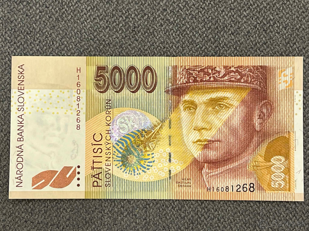 Slovenské bankovky 5000 SK - 2