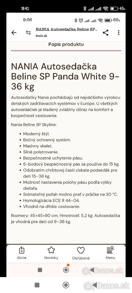 Detská autosedačka - 2