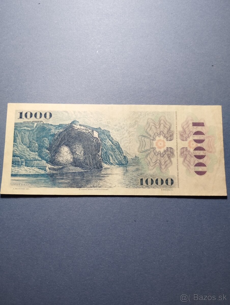 1000 kčs 1985 - 2