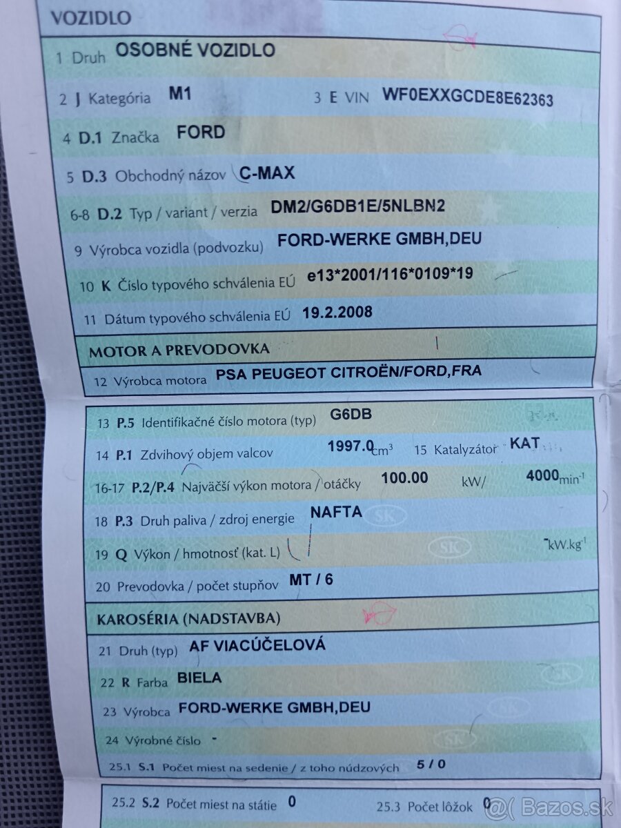 Predám Ford C-Max 2008 – na náhradné diely - 2