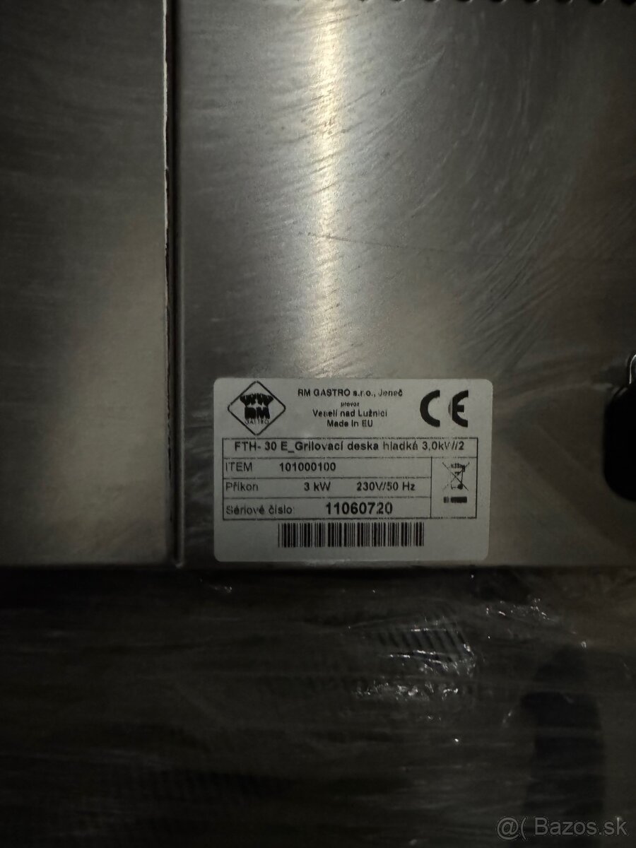 RMA Gastro FTH-30 E – Elektrická grilovacia platňa (hladká) - 2