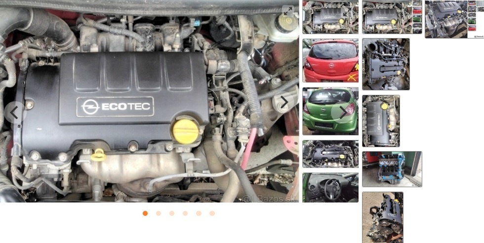 OPEL ADAM 1.2 2013 predám MOTOR A12XER - 2