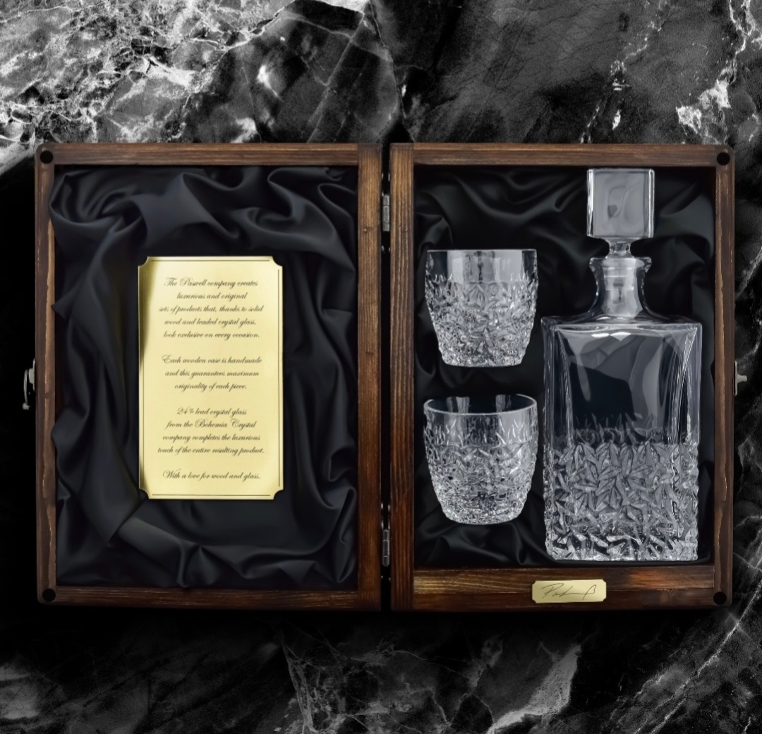 Darčekový set na whisky - krištálové sklo - 2