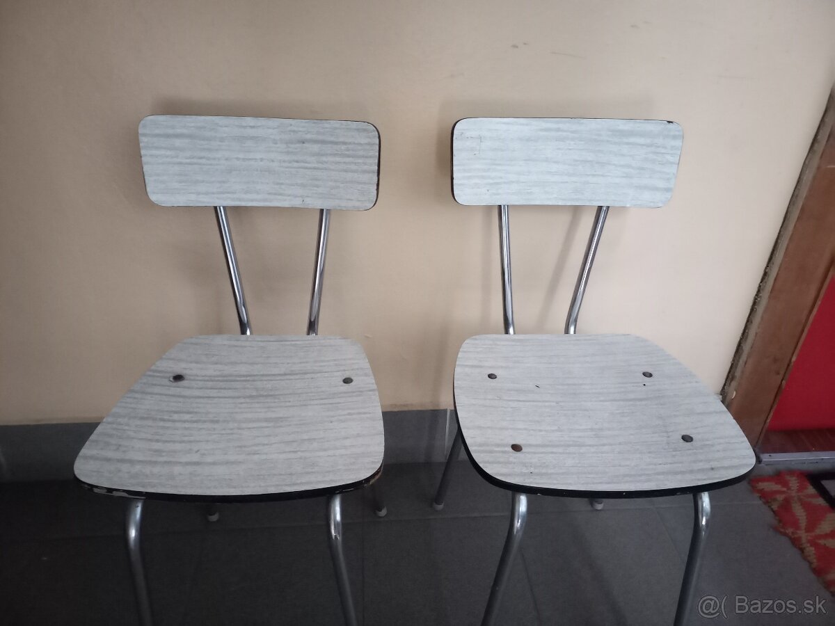 2ks Chromové kuchynské stoličky - 2