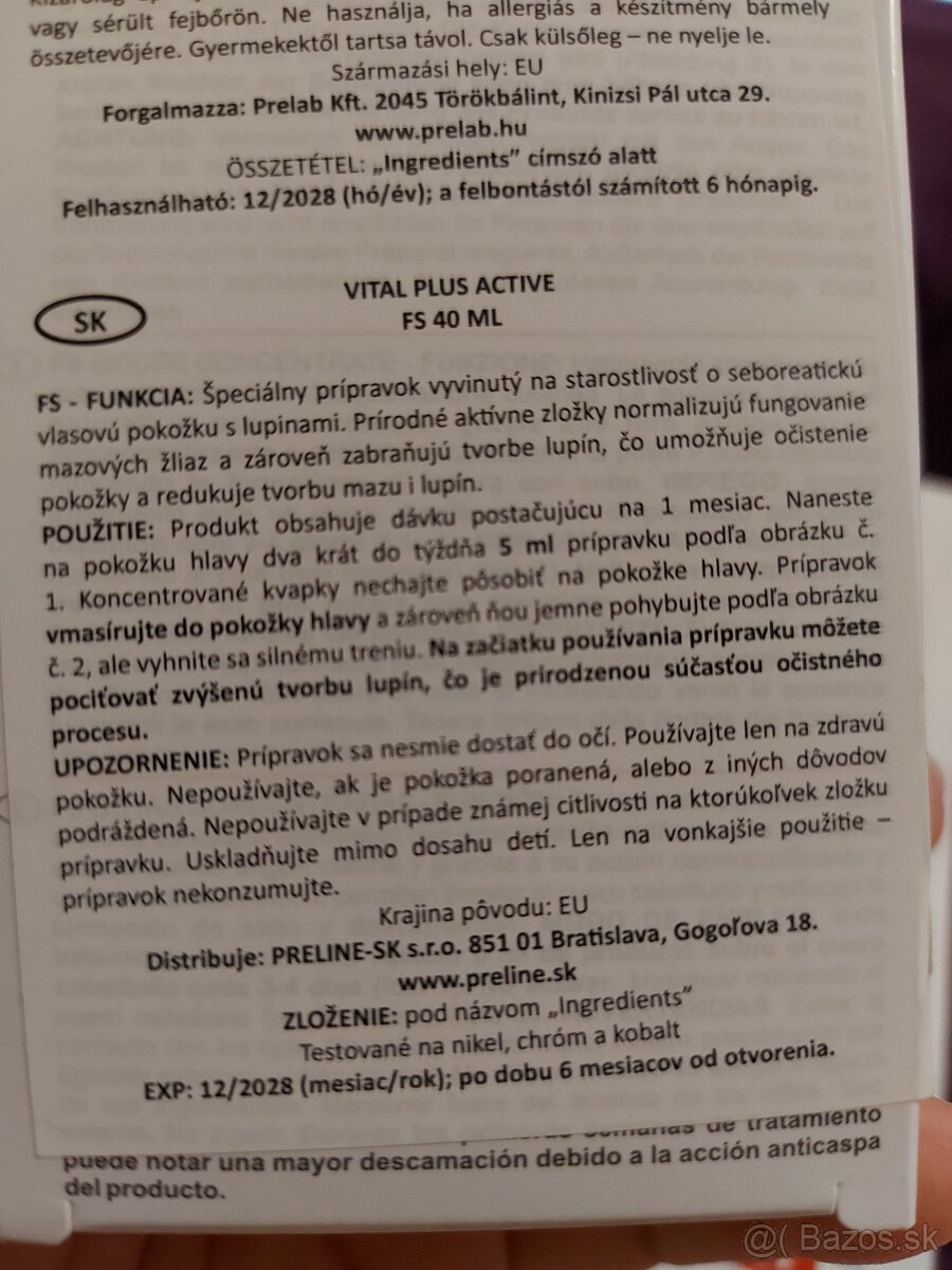 Vital Plus Active - vlasová kozmetika - 2