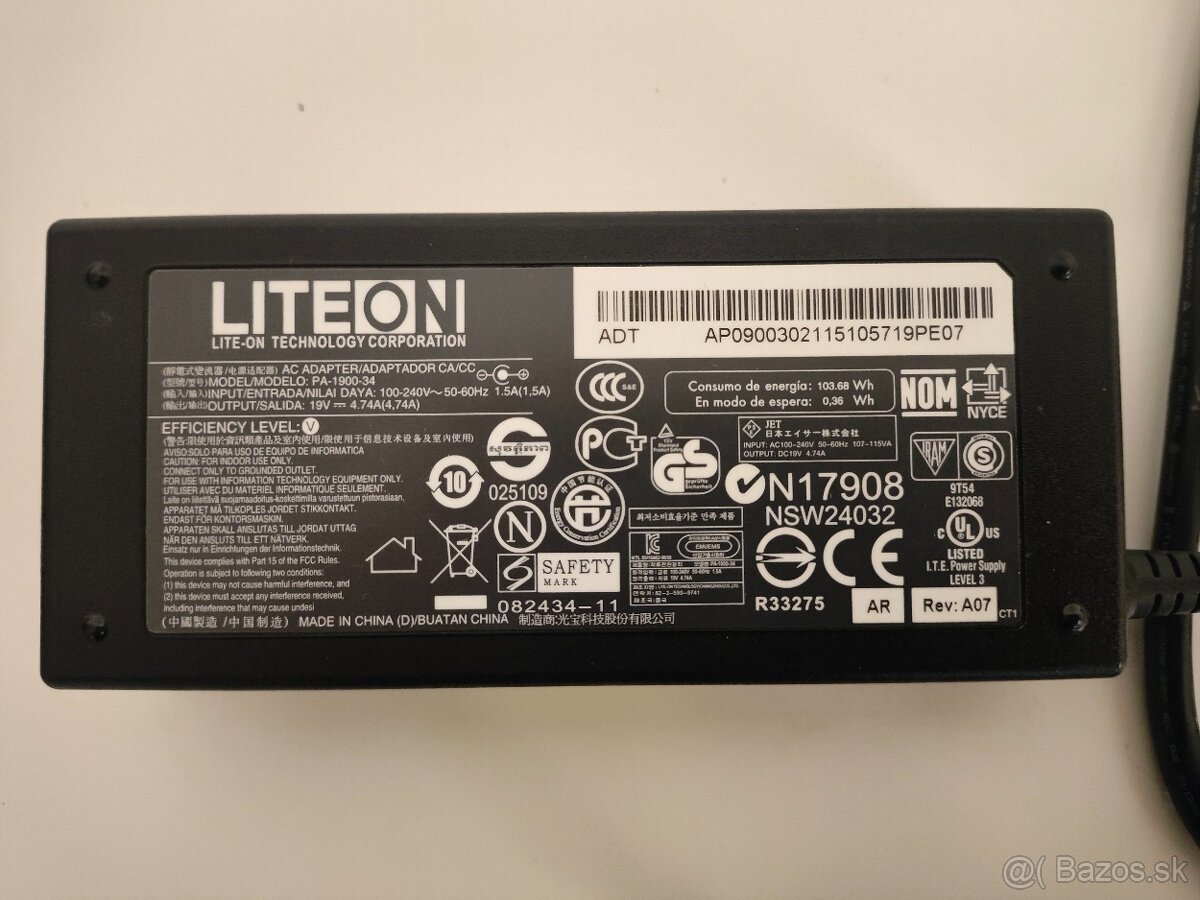 #M053 HP LiteOn 90W napájací adaptér (modrý konektor) - 2