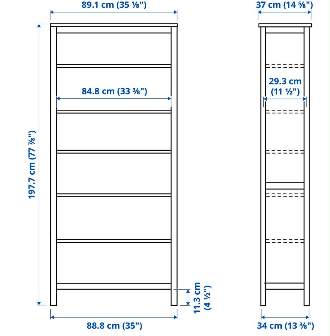 Knižnica Hemnes Ikea - 2
