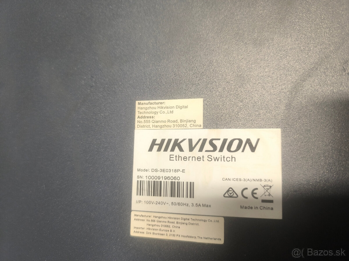 Predam POE switch Hikvision DS-3E0318P-E - 2