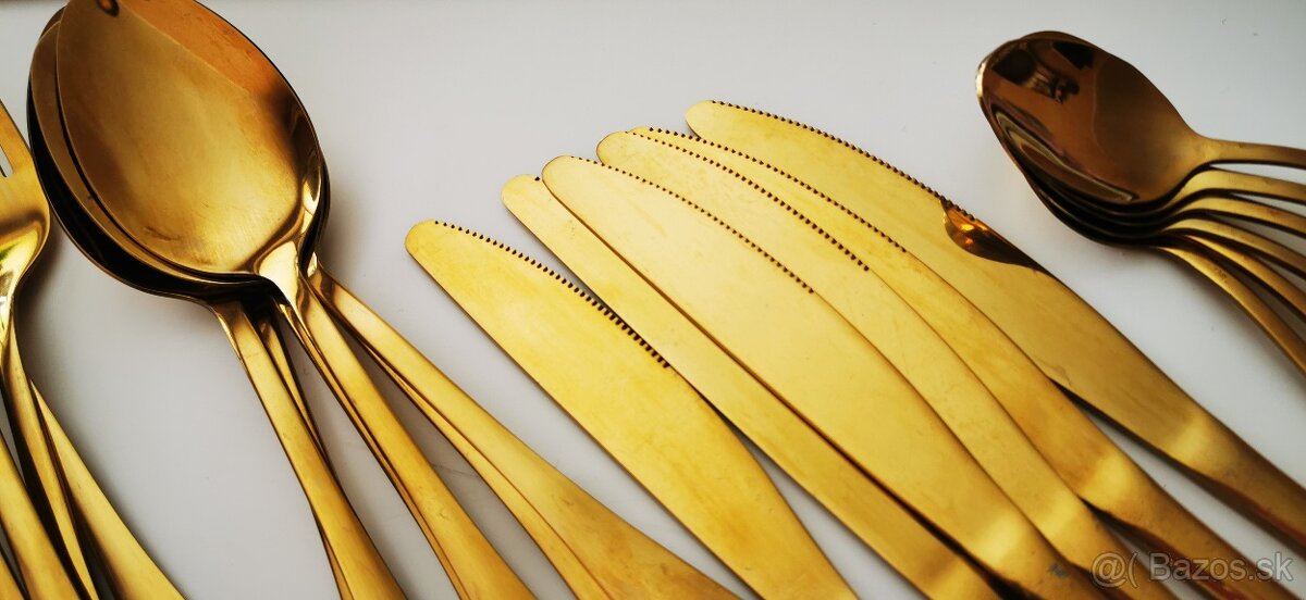 Pozlátené príbory 24ks - 2