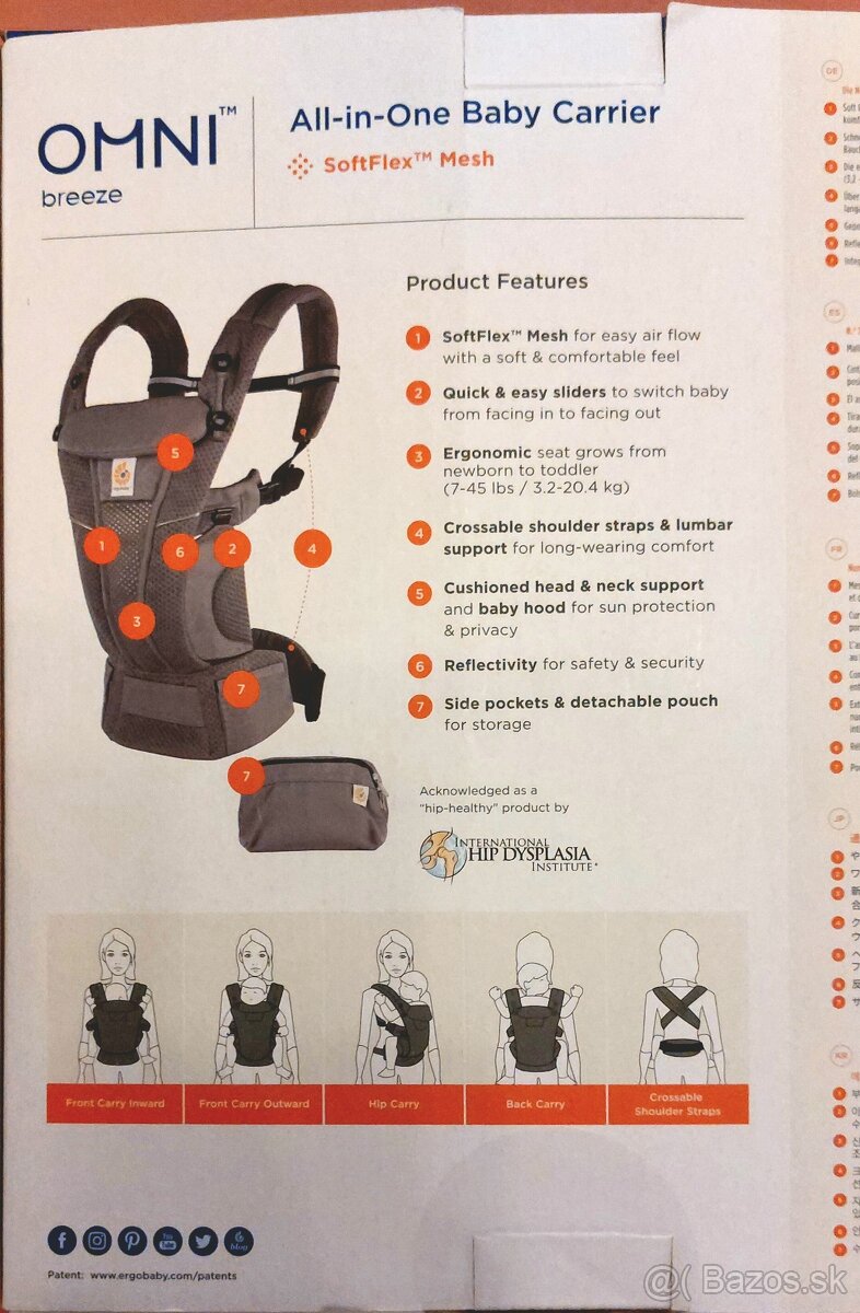 Ergonomický nosič pre bábätká a deti NOVÝ - 2
