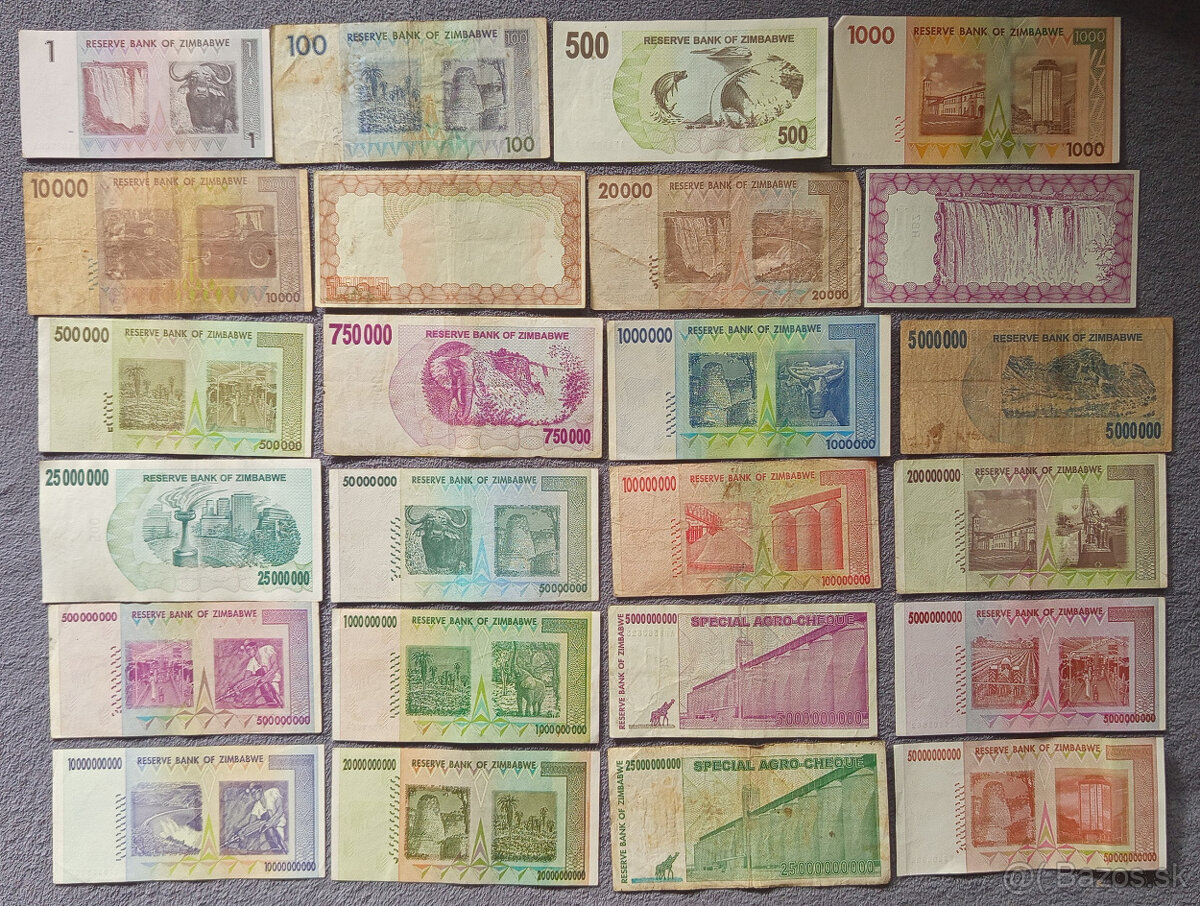 Bankovky z obehu Zimbabwe - 2