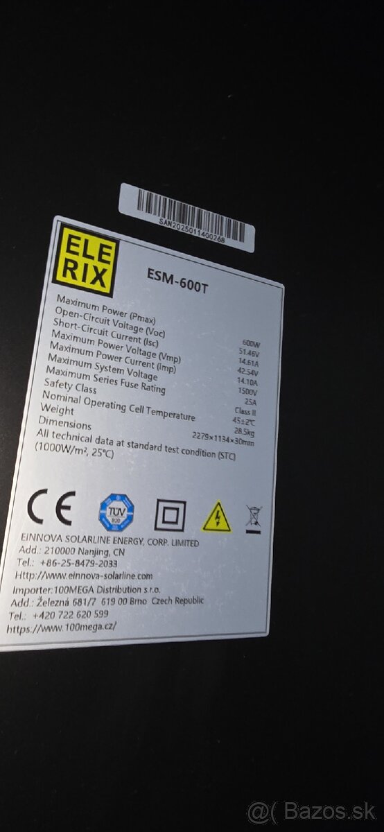 Darujem 1ks poskodeny fv panel - 2