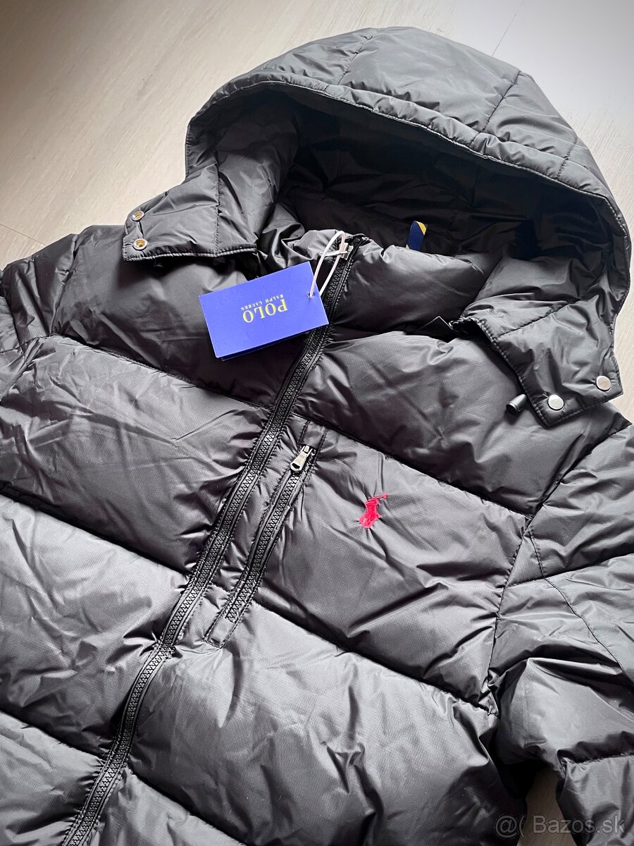 Polo ralph lauren čierna zimná bunda - L - 2