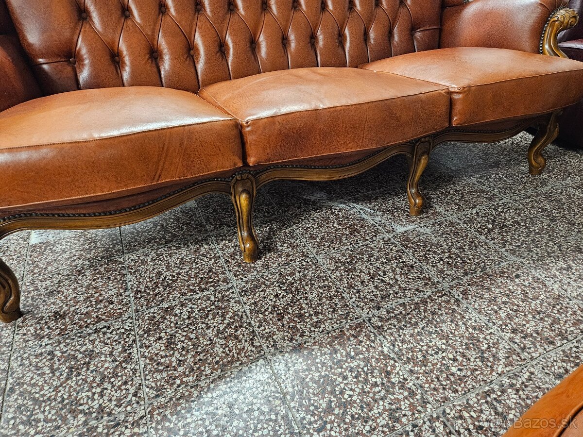 CHESTERFIELD V ANGLICKOM ŠTÝLE,V TOP STAVE,3+1+1 - 2