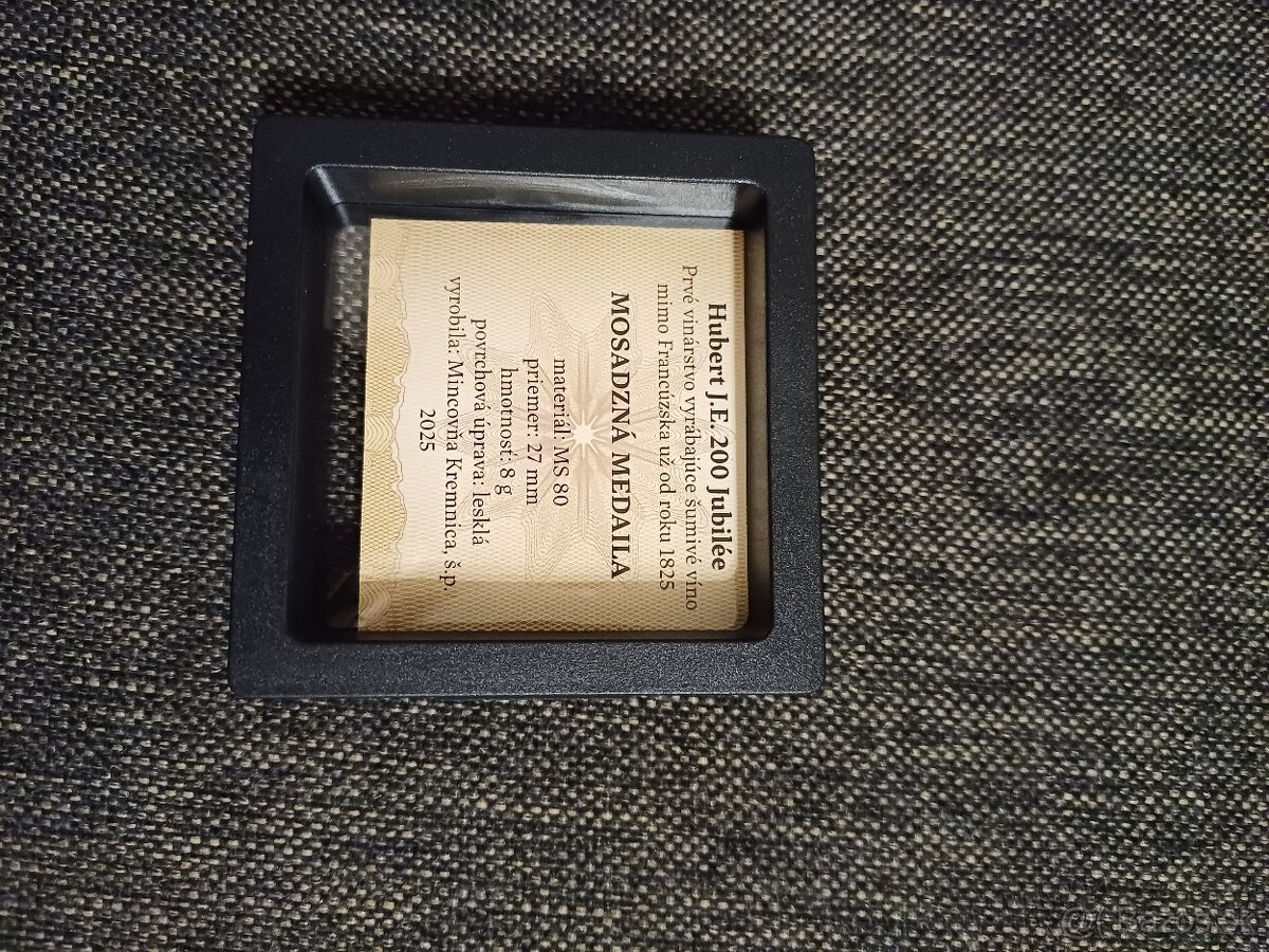 Jedinečná pamätná minca vinárstva Hubert - 2