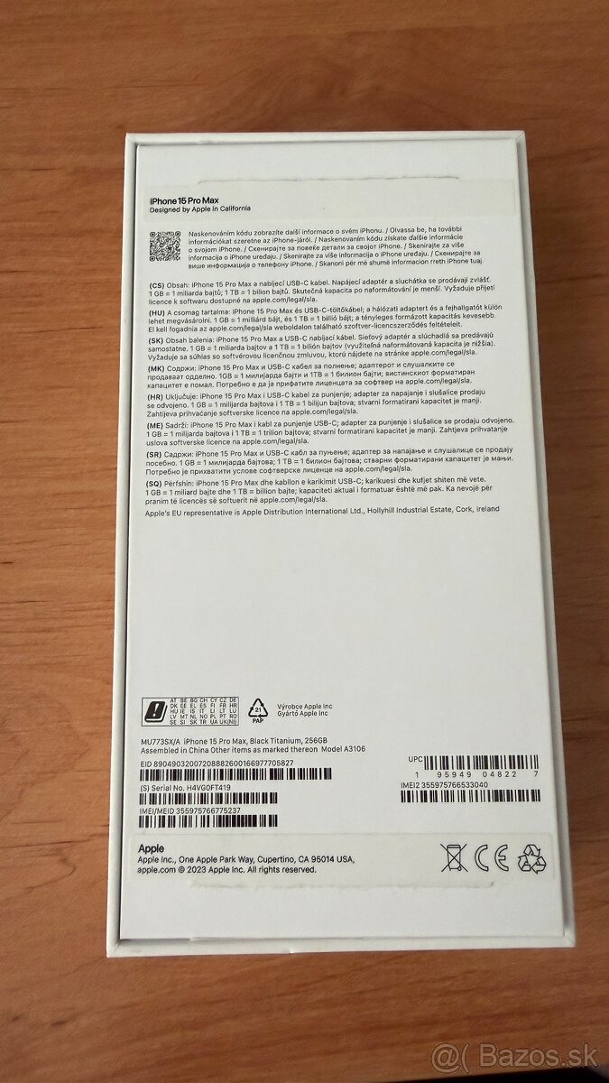 Iphone 15Pro Max Black Titanium 256GB - 2