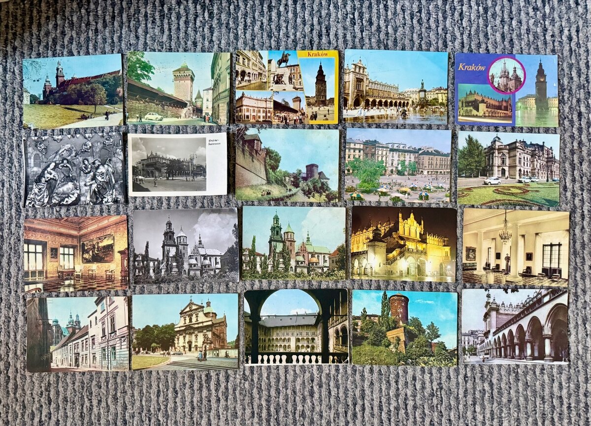 Retro pohľadnice socializmus Krakov a Varšava - 104 kusov - 2
