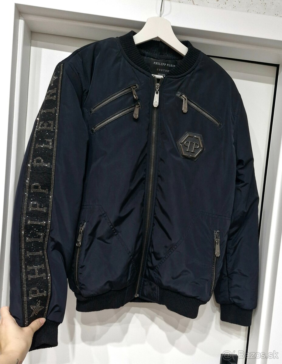 NOVA Philipp Plein panska logivana zimna bunda s kamienkami - 2