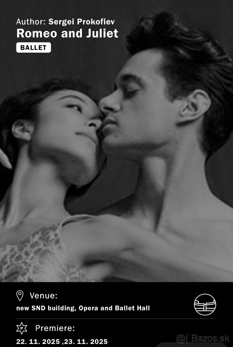 Romeo a Julia PREMIERE row 3 (2 tix) GREAT SEATS 23/11/2025 - 2