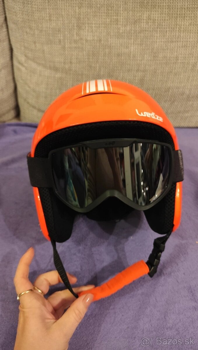 Detská lyžiarska prilba + okuliare - 2