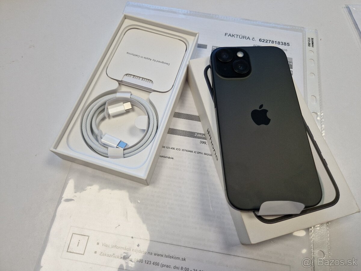 iPhone 15 128GB black nový - 2