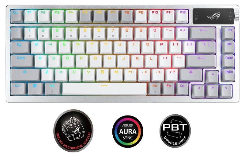 P: ASUS ROG AZOTH Moonlight White (ROG NX Snow / PBT) – US - 2