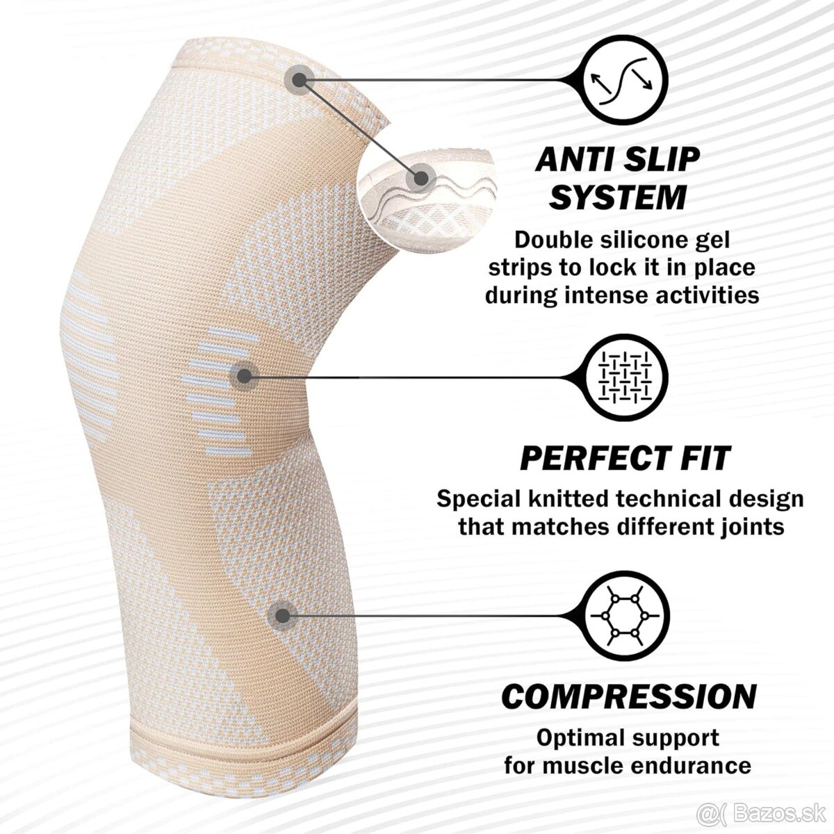 POWERLIX Najlepšia ortéza na koleno proti bolesti - XL , 2ks - 2