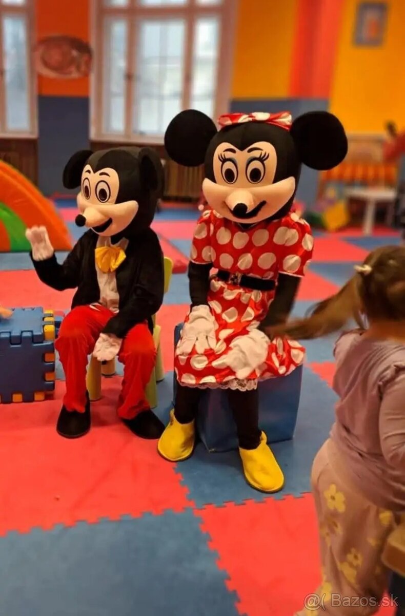 Maskot Kostým Mickey Minie Mouse - 2