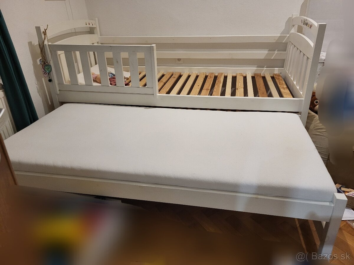Detská posteľ s výsuvnou prístelkou s matracom - 2