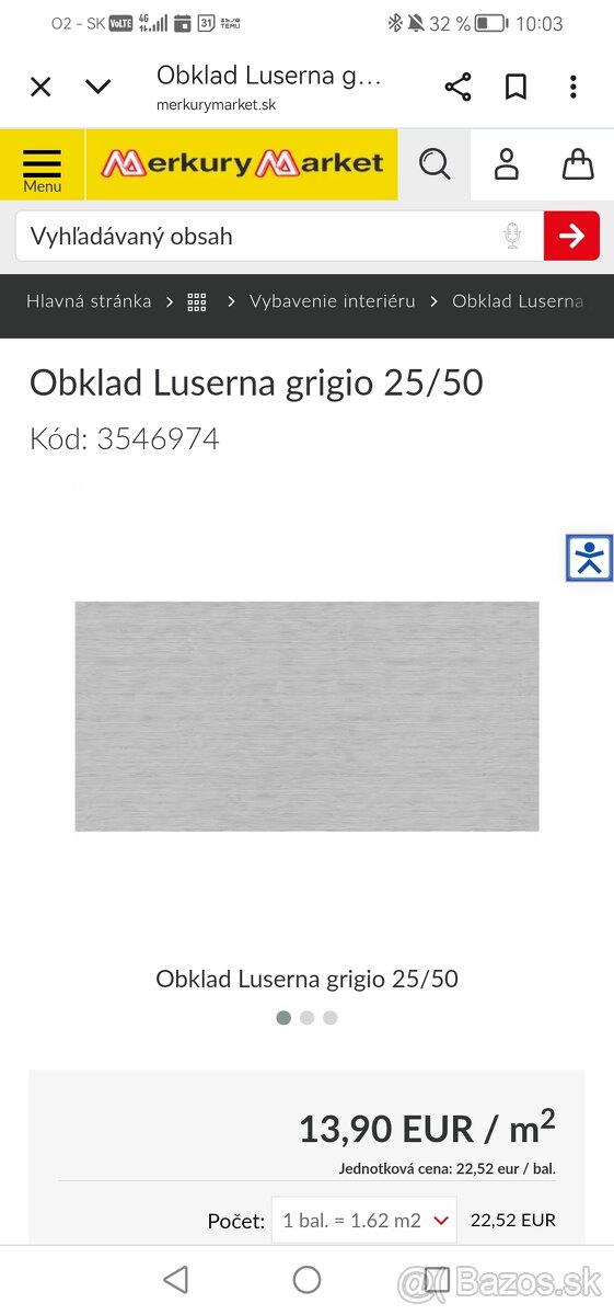 Keramický obklad Luserna Bianko 25x50 - 2