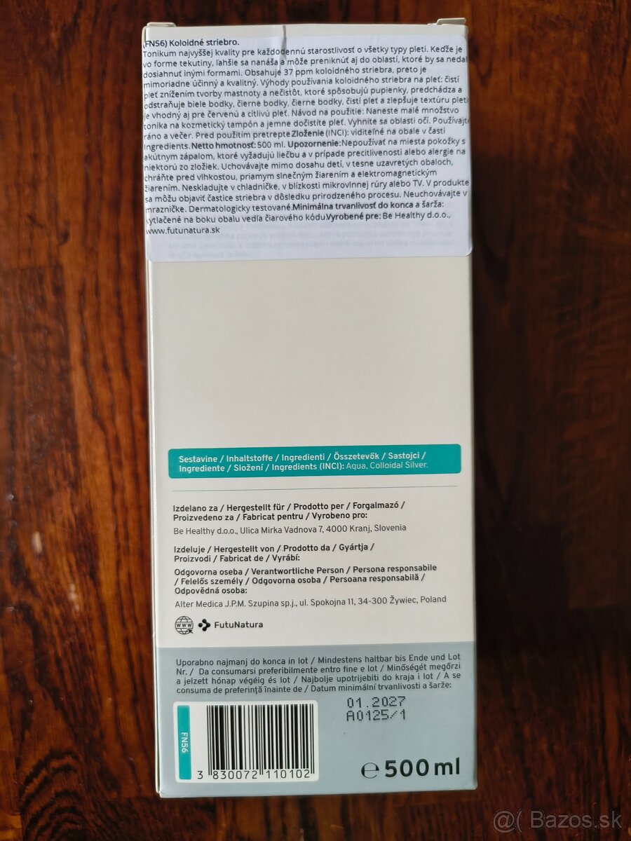Koloidne striebro 500ml Futunatura - 2