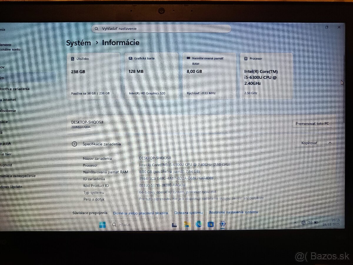 Predám Lenovo thinkpad T470 - 2