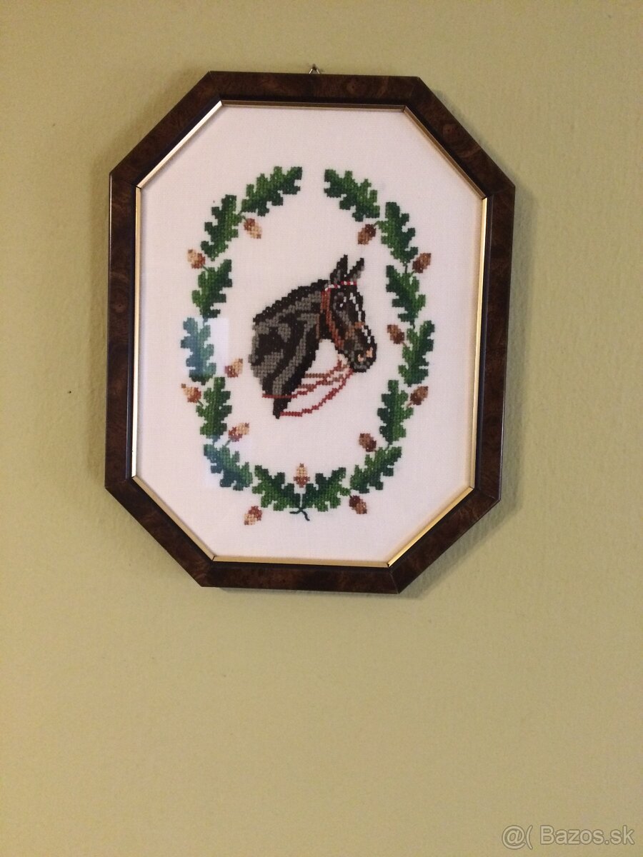 Gobelin ručne vyšívané obrazy- 2ks - 2