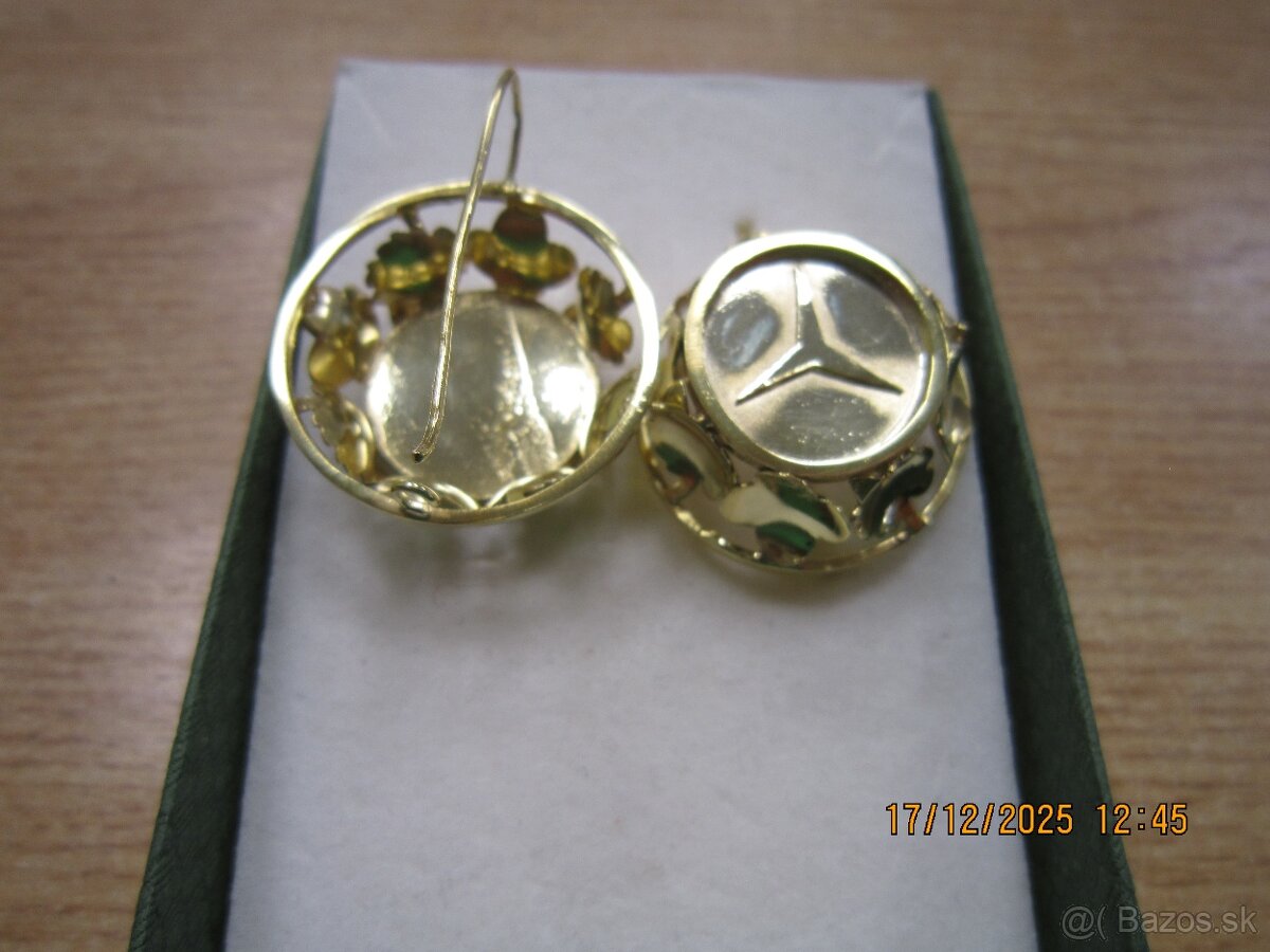 NÁUŠNICE ZLATO váha 13,87g - 2