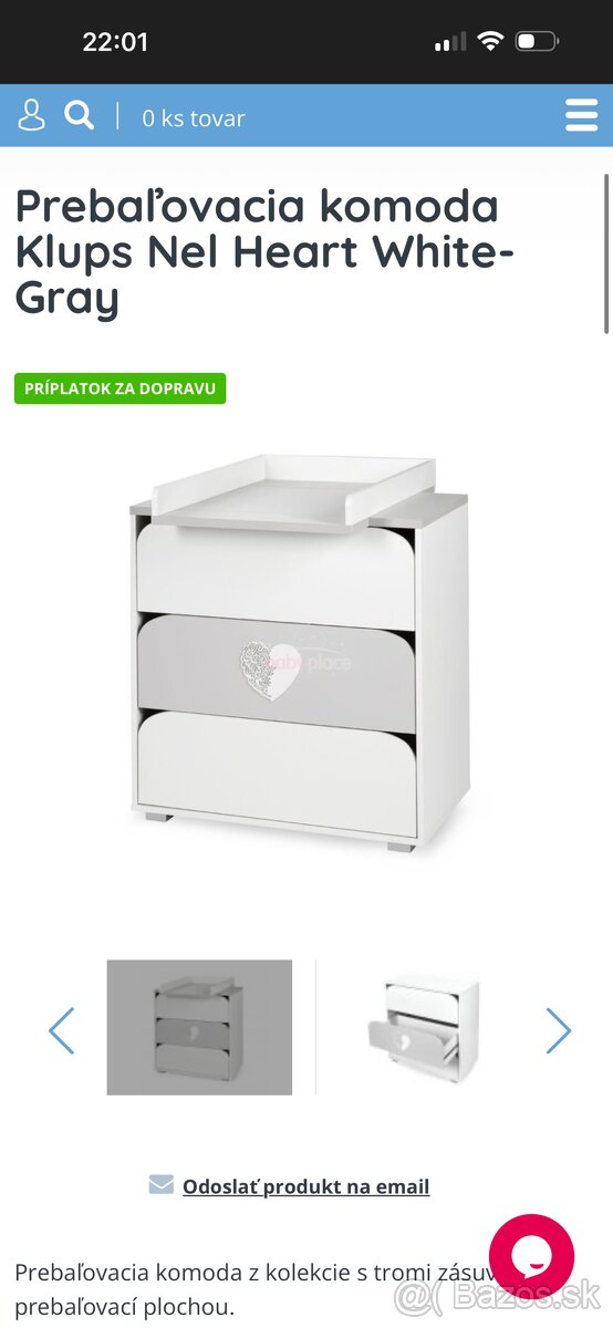 Prebalovacia skrinka s postielkou - 2