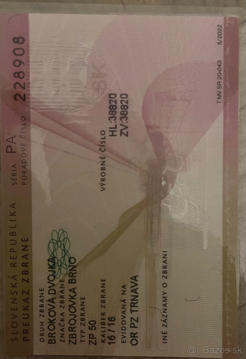 Predám brokovú dvojku ZB - 2